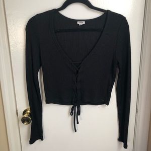 Garage — ribbed criss cross long sleeve